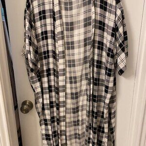 Black & White Buffalo Check lite weight cover up